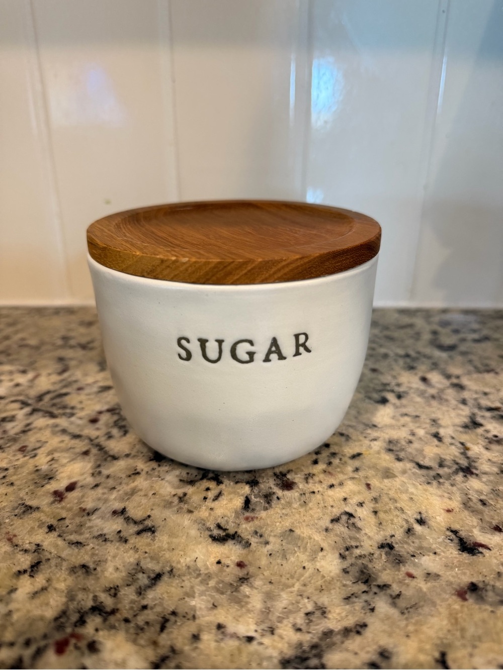Hearth & Hand White Ceramic Jar with Natural Rim